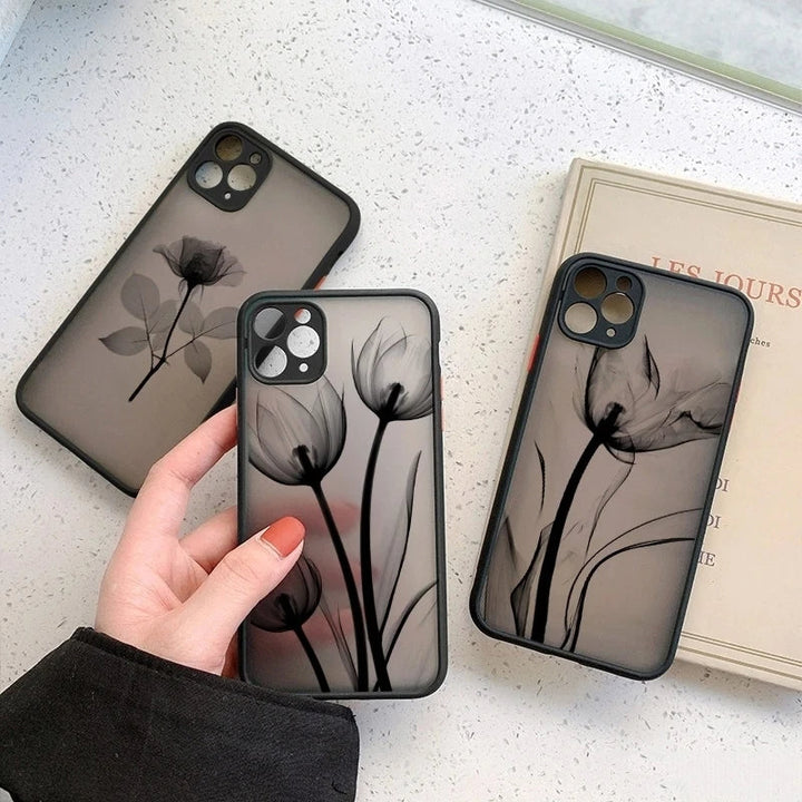 Women's Midnight Blossom iPhone case with elegant floral design. Slim, MagSafe compatible, and offers drop protection.
