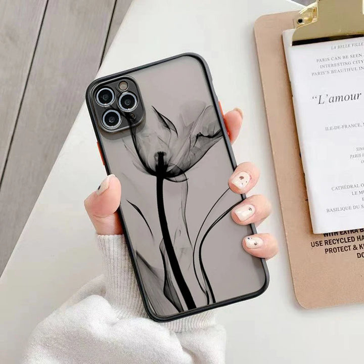 Midnight Blossom floral iPhone case for women. Offers elegant style, MagSafe compatibility, and ultimate drop protection.