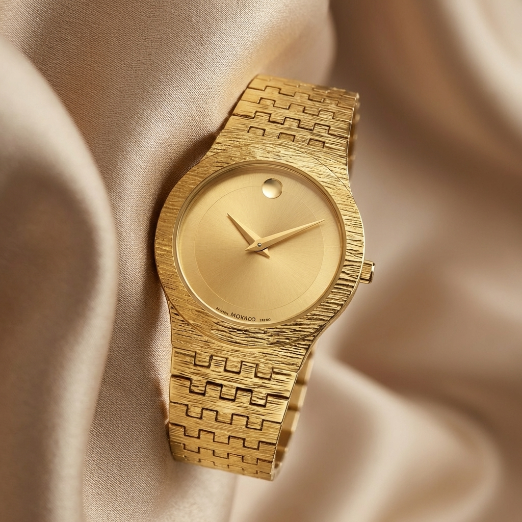 Close-up of Seraphine minimalist women's gold watch with a sleek black dial, highlighting its elegant and delicate design.