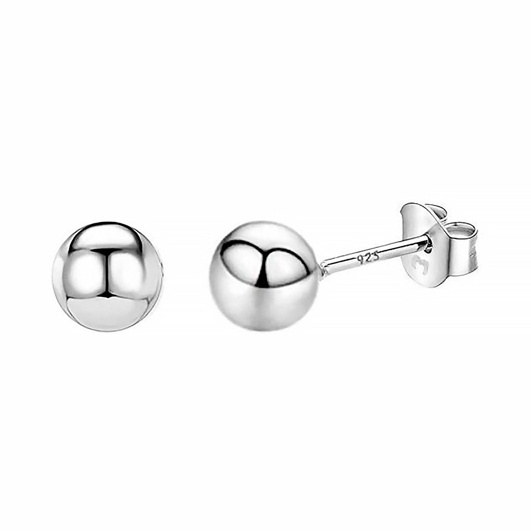 Women's sterling silver stud earrings, 18K gold plated, featuring a sleek minimalist design.