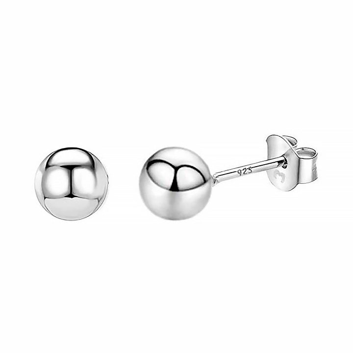 Women's sterling silver stud earrings, 18K gold plated, featuring a sleek minimalist design.