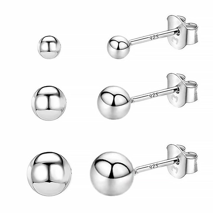 Everyday minimalist gold plated stud earrings for women. Sterling silver core, delicate style.
