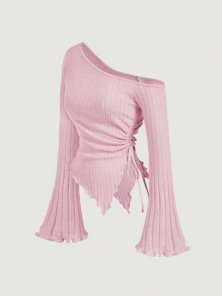 Versatile women's asymmetric one-shoulder party top. Modern & elegant design for going out in style.