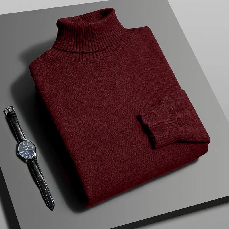 Monaco knit turtleneck sweater for women. Comfortable, elegant fall apparel, great for layering.