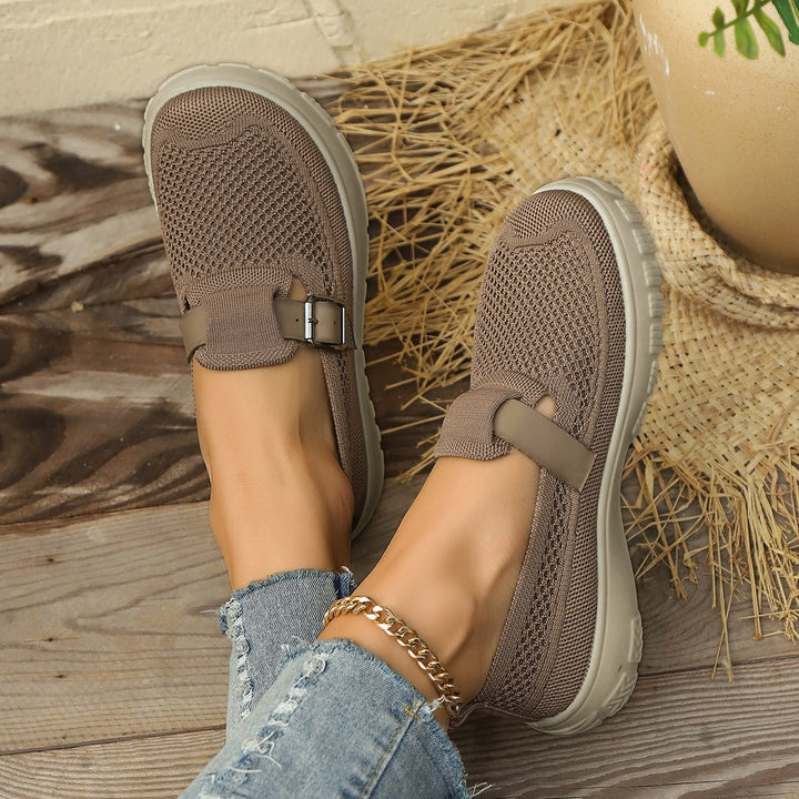 Stylish coffee Monaco comfort loafers, perfect women's shoes for all-day ergonomic support.