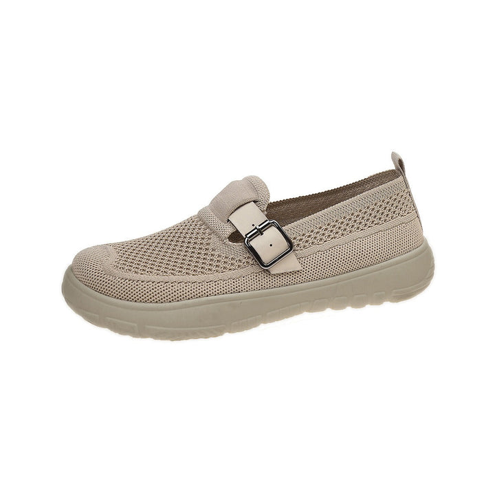 Women's black orthopedic loafers, easy slip-on style for foot health and everyday comfort.