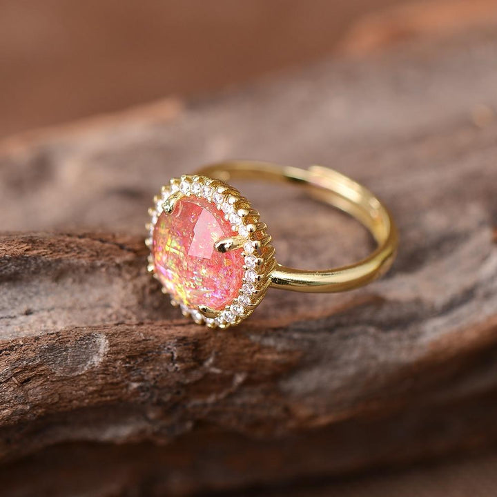 Beautiful women's opal ring, a mystical and unique handmade gemstone gift. Perfect for any jewelry lover.