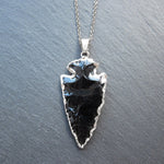 Obsidiaan Silver Chain
