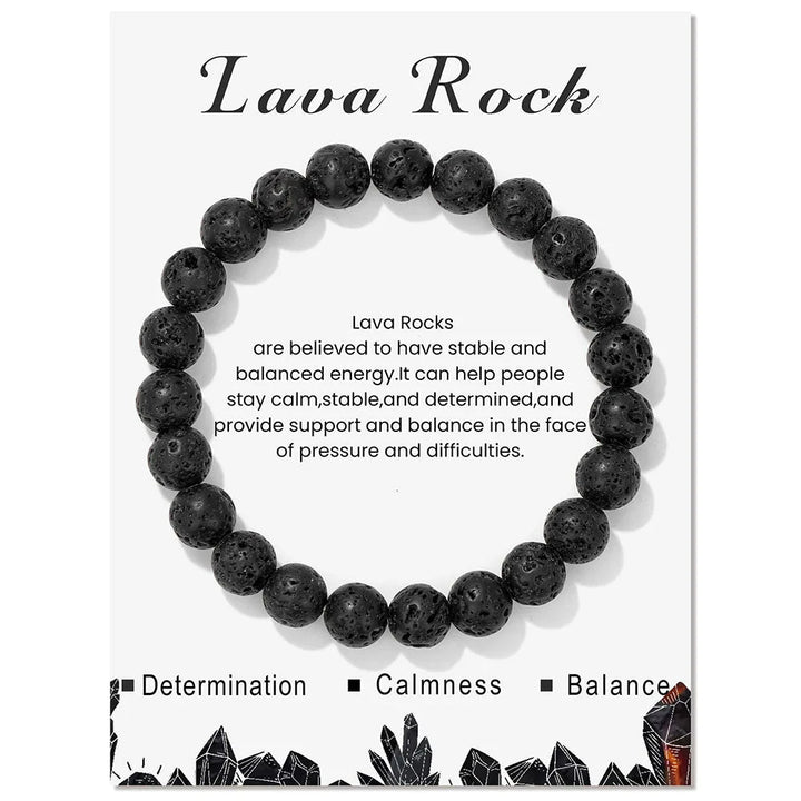 Women's mindfulness crystal bracelet, energy healing & peace.