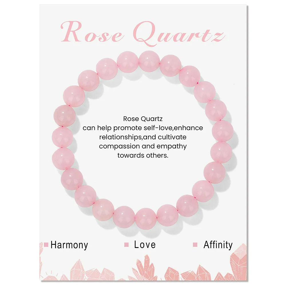 Healing gemstone beaded bracelet, women's mindful spiritual gift.