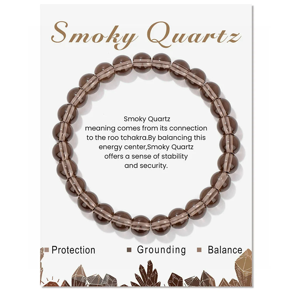 Spiritual energy bracelet for women, natural healing gemstones.
