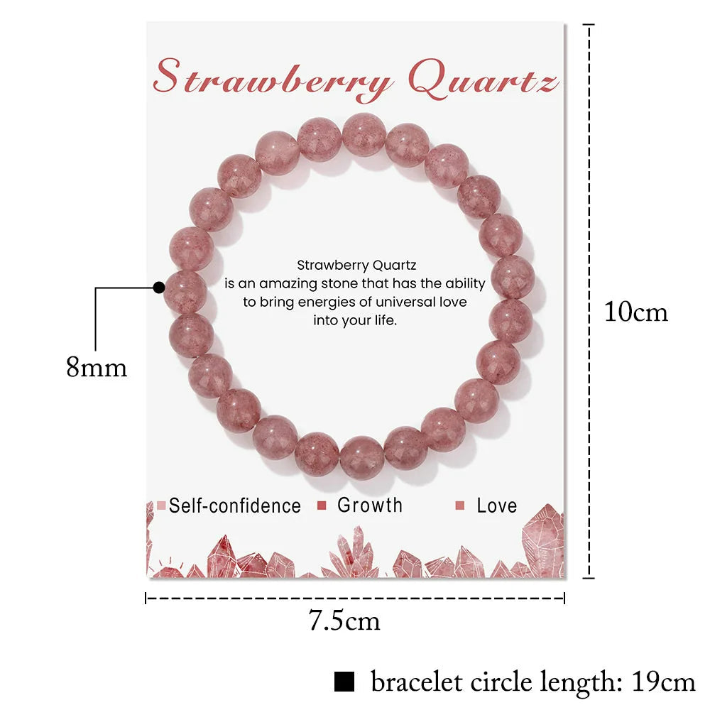 Women's spiritual energy bracelet, natural crystal for harmony.