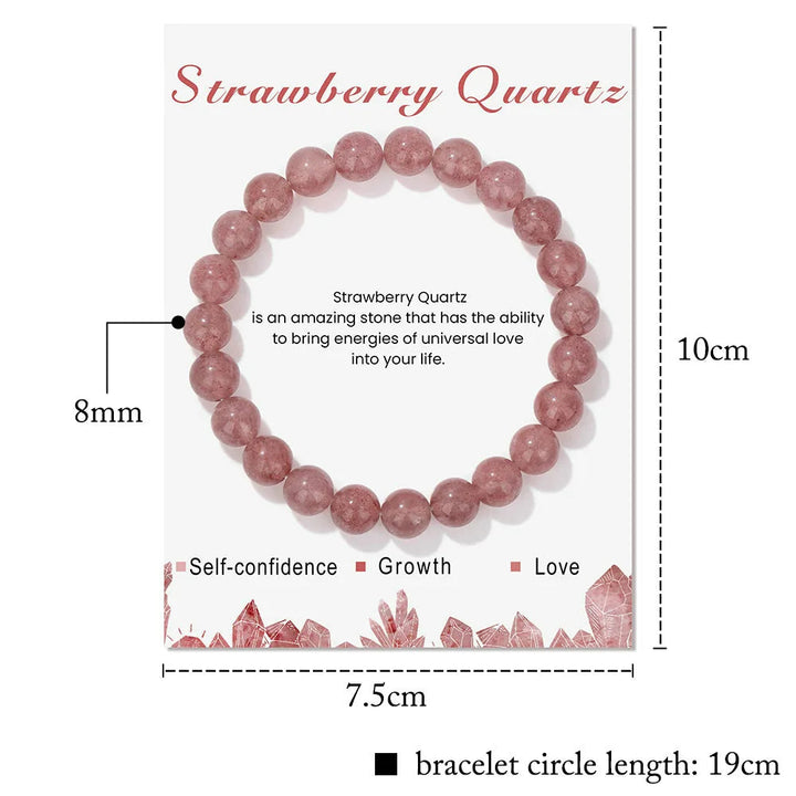 Women's spiritual energy bracelet, natural crystal for harmony.