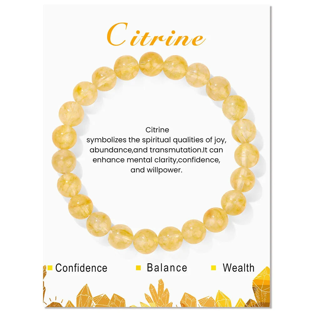 Natural crystal healing bracelet for women, mindful everyday wear.