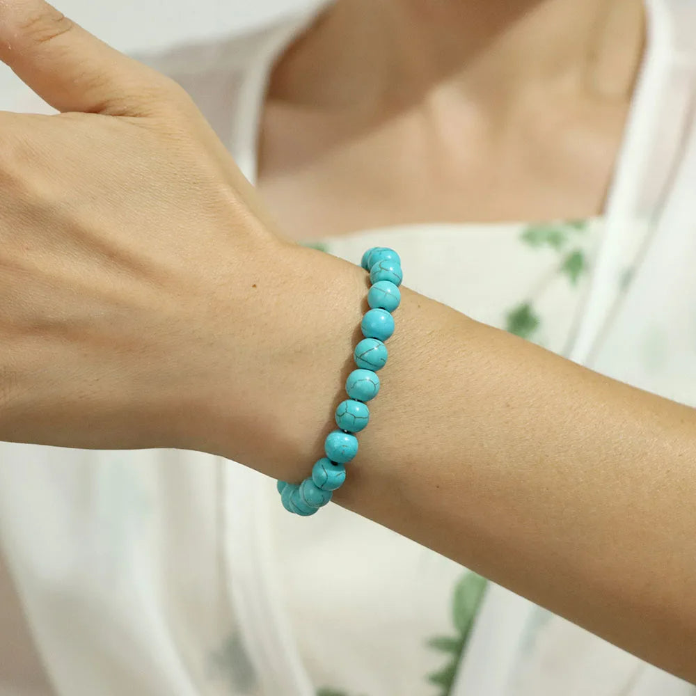 Natural stone energy bracelet for women, promotes healing & joy.