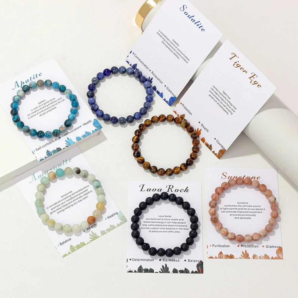 Healing gemstone bracelet for women, boosts natural wellbeing.