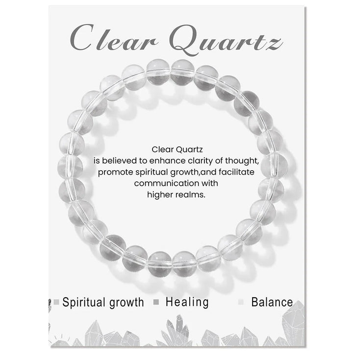 Mindfulness gift: women's natural crystal energy healing bracelet.