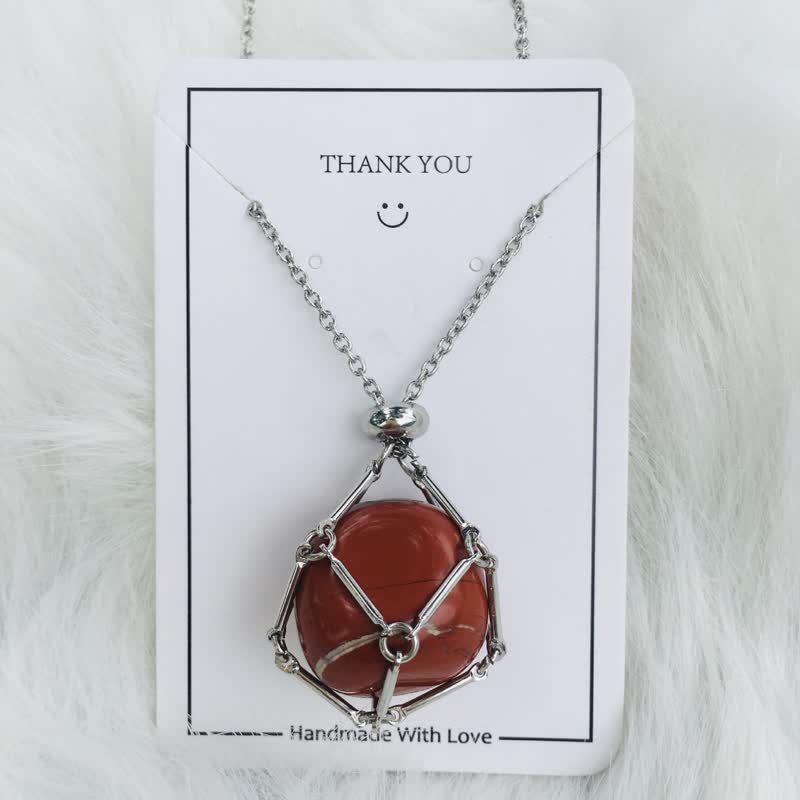 Delicate women's rose quartz pendant. Healing crystal gemstone on a dainty chain.