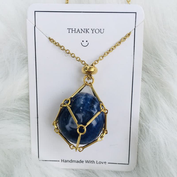 Women's natural crystal pendant. Healing gemstone necklace for style & well-being.
