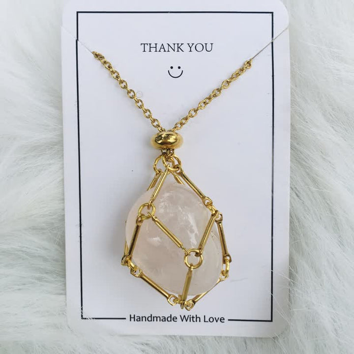 Amethyst natural stone pendant necklace. Women's spiritual healing gemstone jewelry.