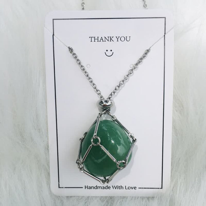 Gold chain with a natural healing crystal pendant necklace for women.