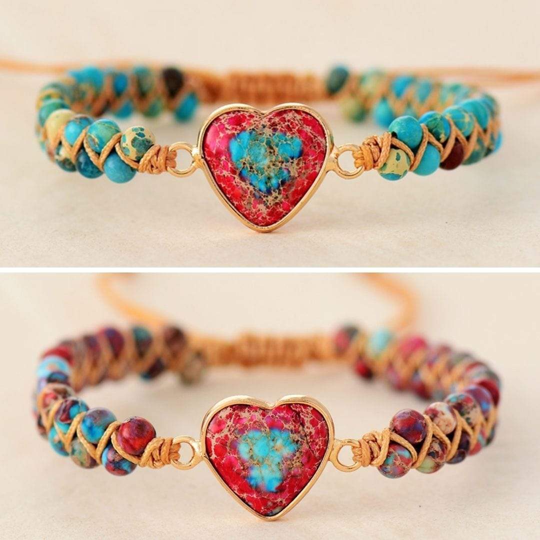 Vibrant Jasper stone friendship bracelet, a handcrafted women's accessory for daily wear