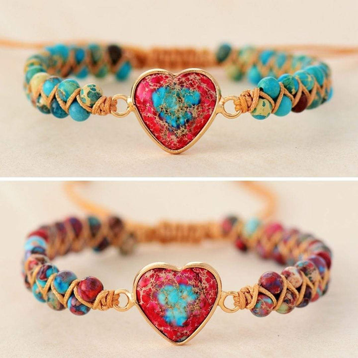 Vibrant Jasper stone friendship bracelet, a handcrafted women's accessory for daily wear