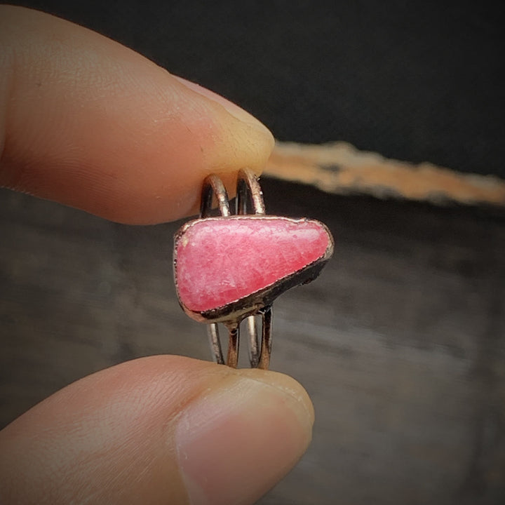 Spiritual gift, adjustable raw birthstone ring, natural crystal healing for women.