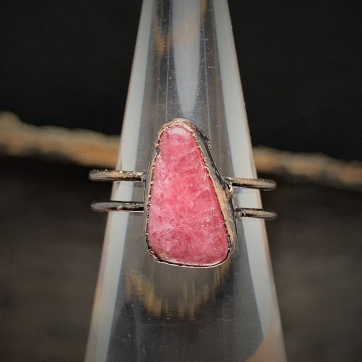 Natural Raw Birthstone Ring, adjustable crystal healing jewelry, spiritual gift for her.