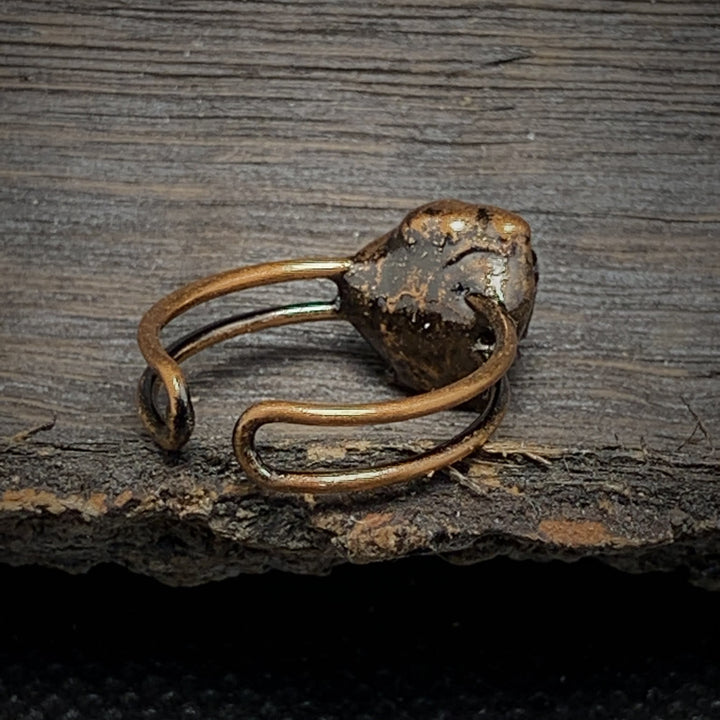 Raw Gemstone Birthstone Ring, adjustable, women's crystal healing piece.
