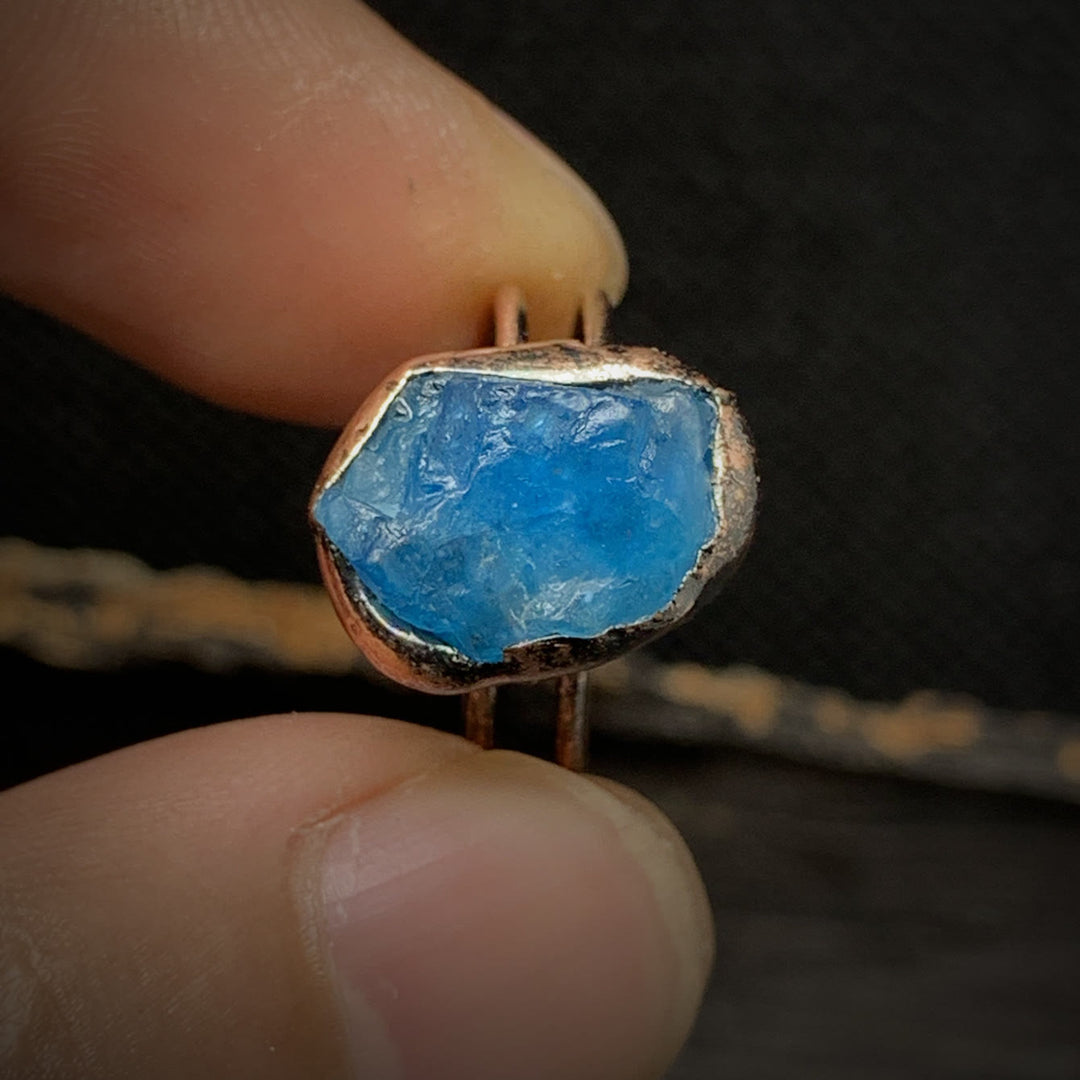 Women's natural raw birthstone ring, adjustable, unique crystal healing.