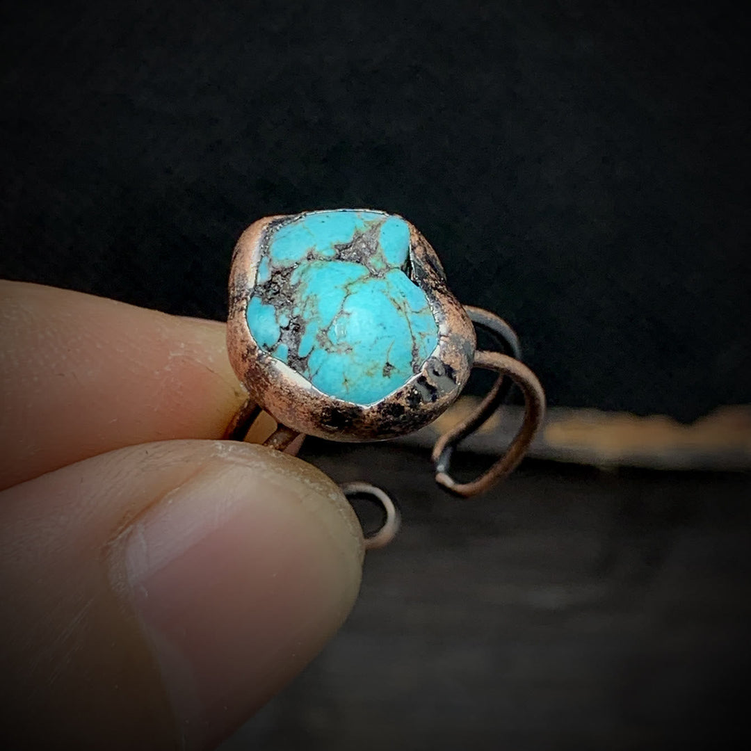 Bohemian natural raw birthstone ring, adjustable crystal healing, for women.