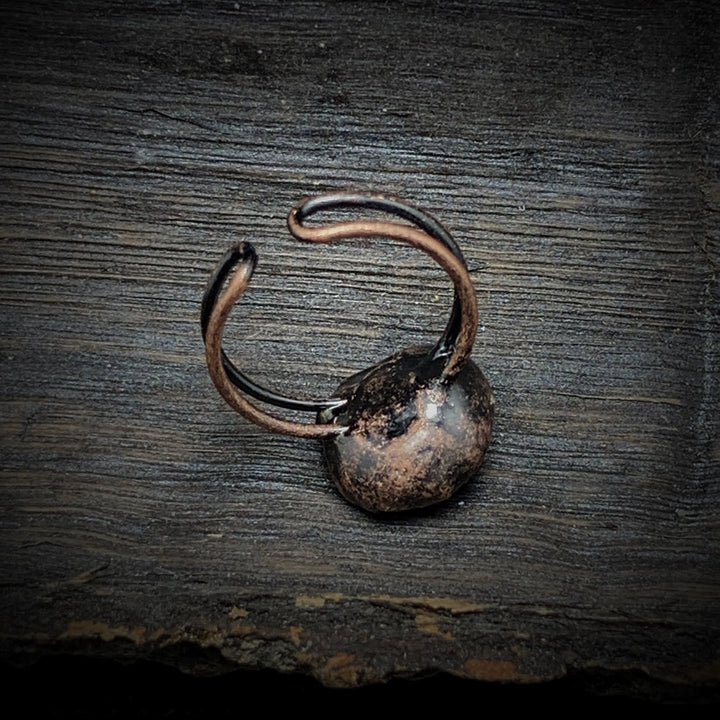 Spiritual healing gift, adjustable raw crystal birthstone ring, for women.