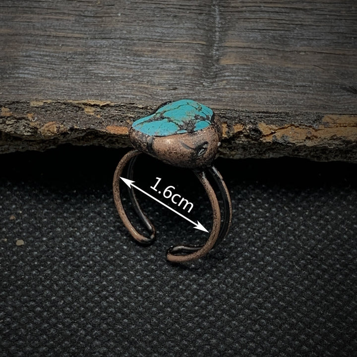 Unique natural raw birthstone ring, women's adjustable crystal healing.