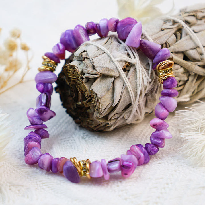 Healing gemstone bracelet for women, featuring natural stone crystals.