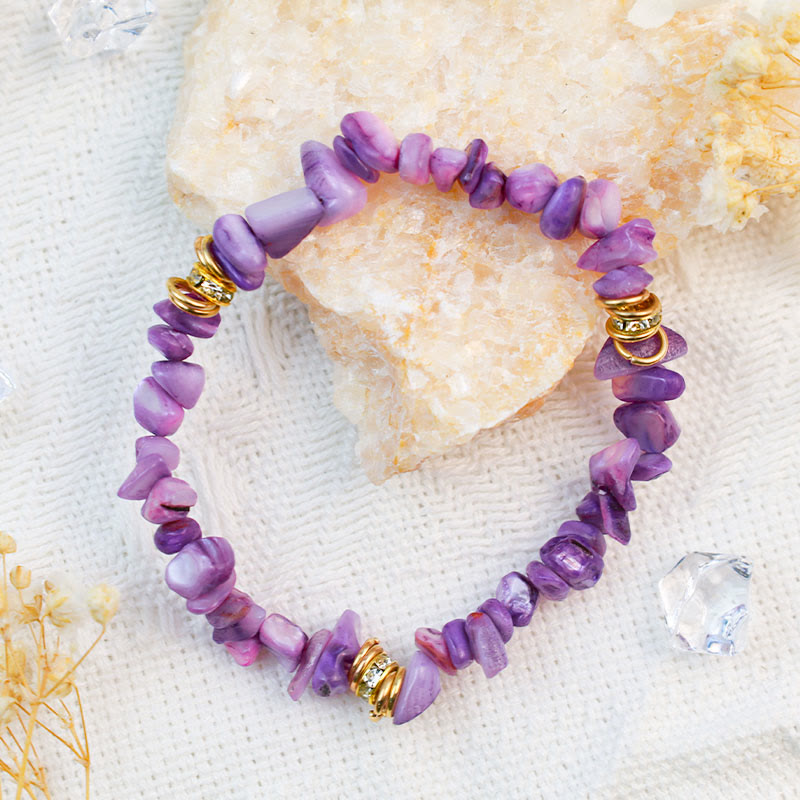 Spiritual women's bracelet: natural stone & crystal healing beads.