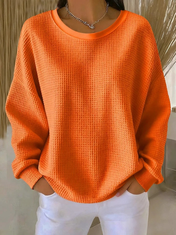 Nova women's pullover sweater, relaxed fit for all day comfort, a stylish everyday top.