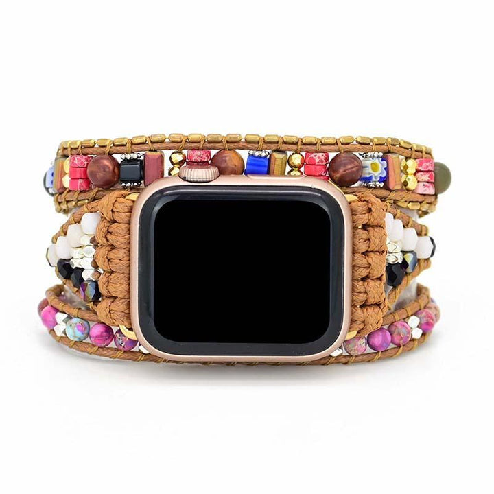 Women's Nova Natural Gemstone Smartwatch Band with vibrant Imperial Jasper stones.