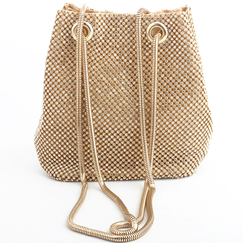 Gold Nova Shoulder Bag. Stylish & elegant gold handbag, a versatile luxury accessory for women.