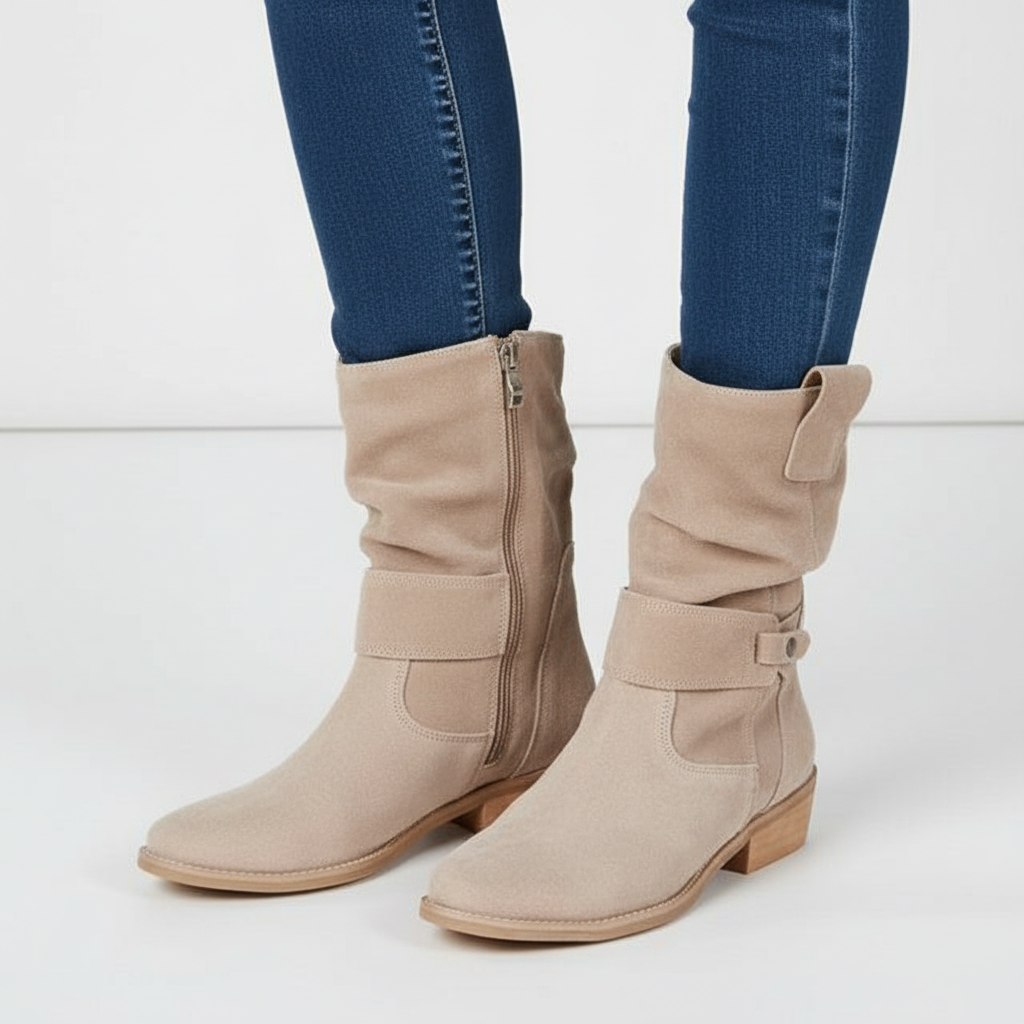 Fashionable Nova women's boots, premium suede material, comfortable and chic for any occasion.