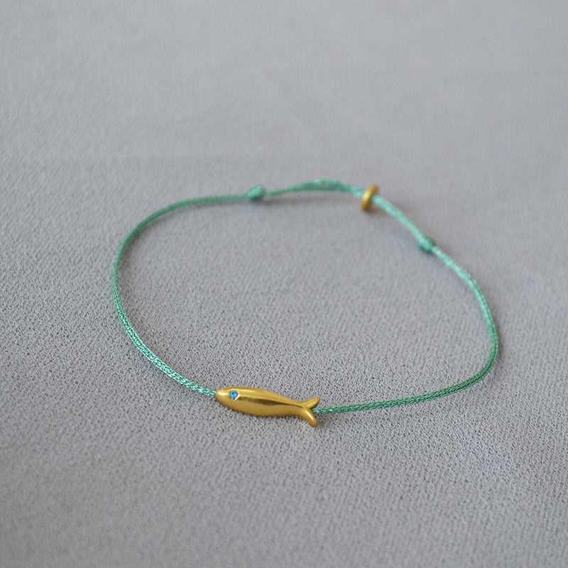 Women's Ocean Dream Livia bracelet with goldfish charm, adjustable, silver-plated, elegant jewelry gift