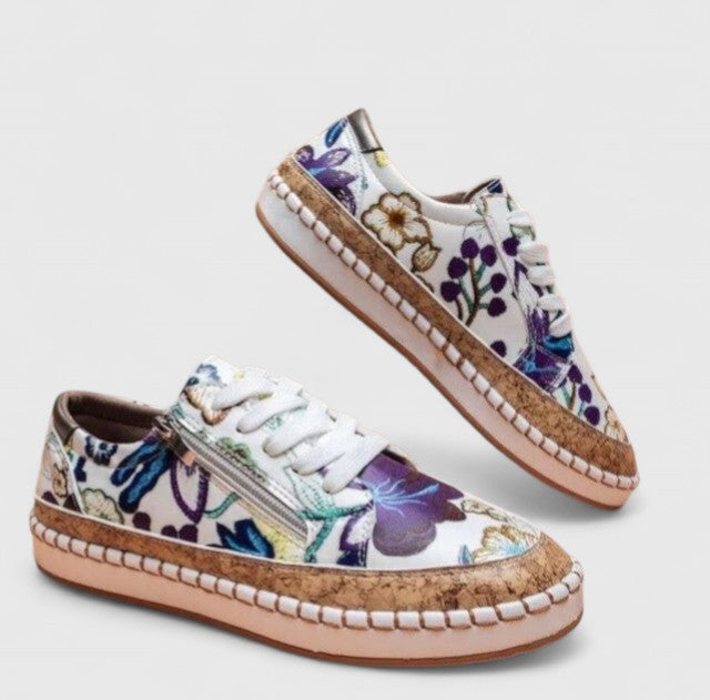 Olisette women's slip-on comfort walking shoes with arch support for easy wear and all-day comfort.
