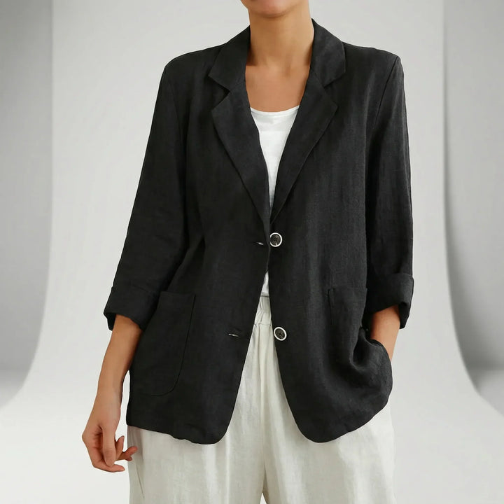 Everyday women's relaxed fit blazer for ultimate comfort & style. A versatile lightweight jacket for layering.