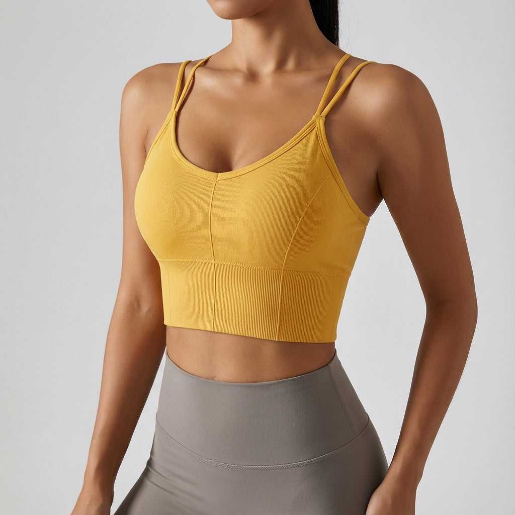 Ashley women's open back workout top, white, ideal for crosstraining and activewear