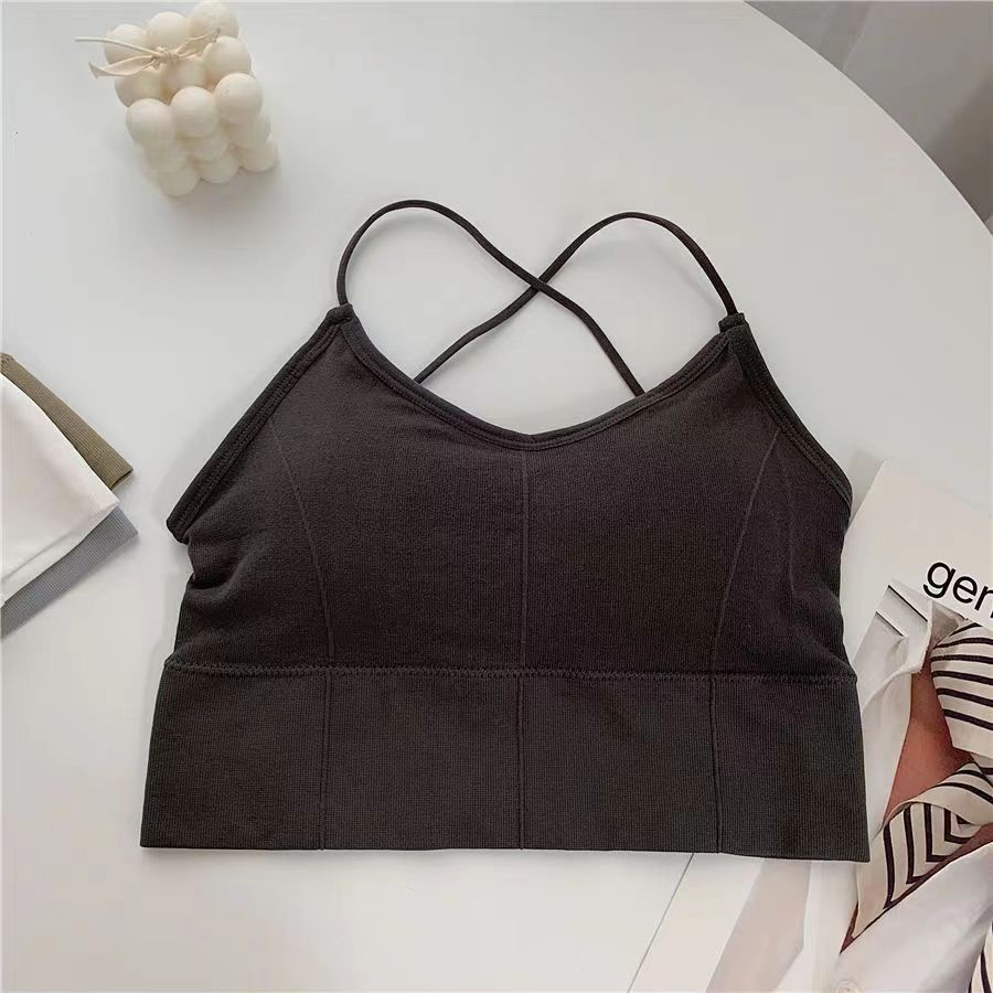 Black open back women's sport top, stretch fabric, excellent for high-intensity workouts