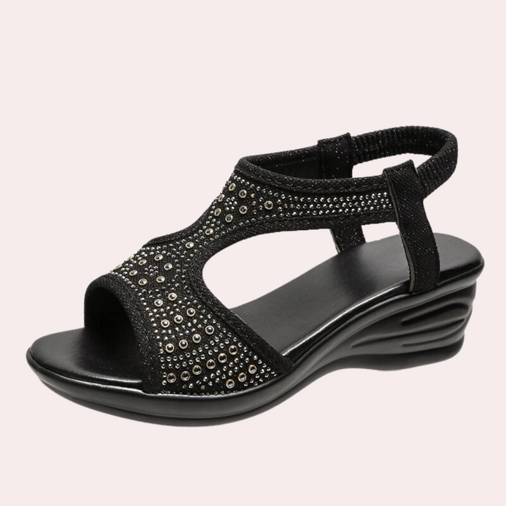 Chic women's open-front wedge summer sandals, designed for ultimate comfort and fashionable style.