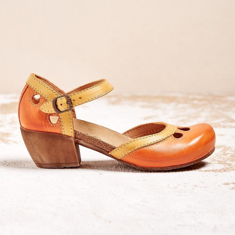 Comfortable women's open toe block heel sandals with an ankle strap, ideal for summer & vacation wear.