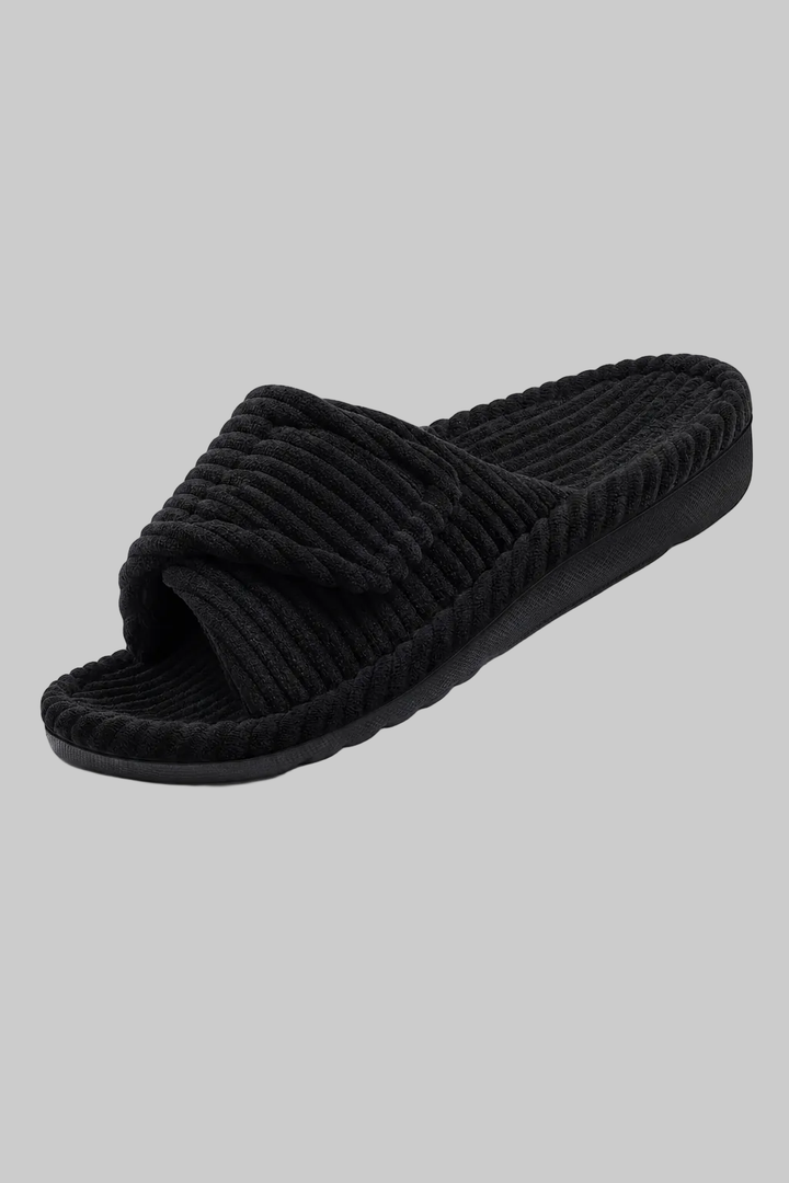 Casual women's open-toe slippers, wedge design with excellent arch support, perfect for summer comfort.
