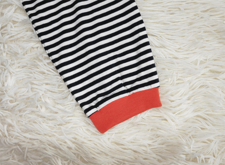 Women's striped long sleeve cotton sweater top. Casual, comfortable, versatile, nautical style for fall.