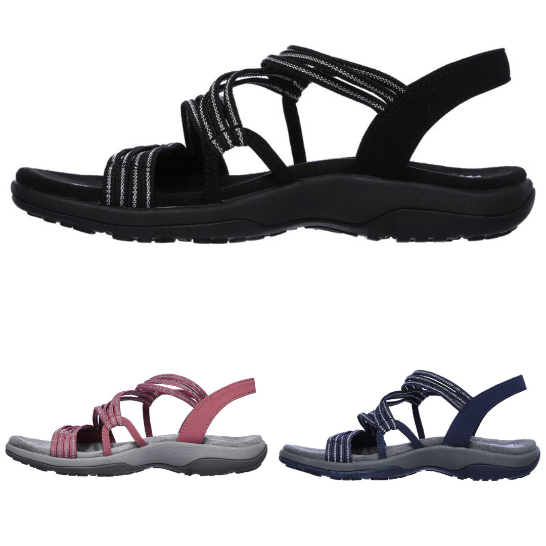 Comfortable women's orthopaedic sandals with durable straps, wide fit, and arch support for daily wear.